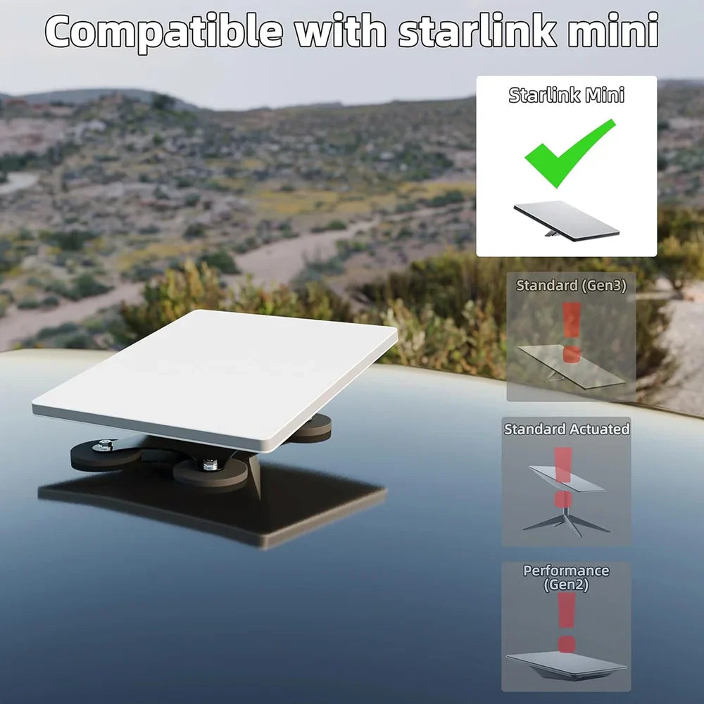 Magnetic No-Drill Car Mount for Starlink Mini – 2025 New Version