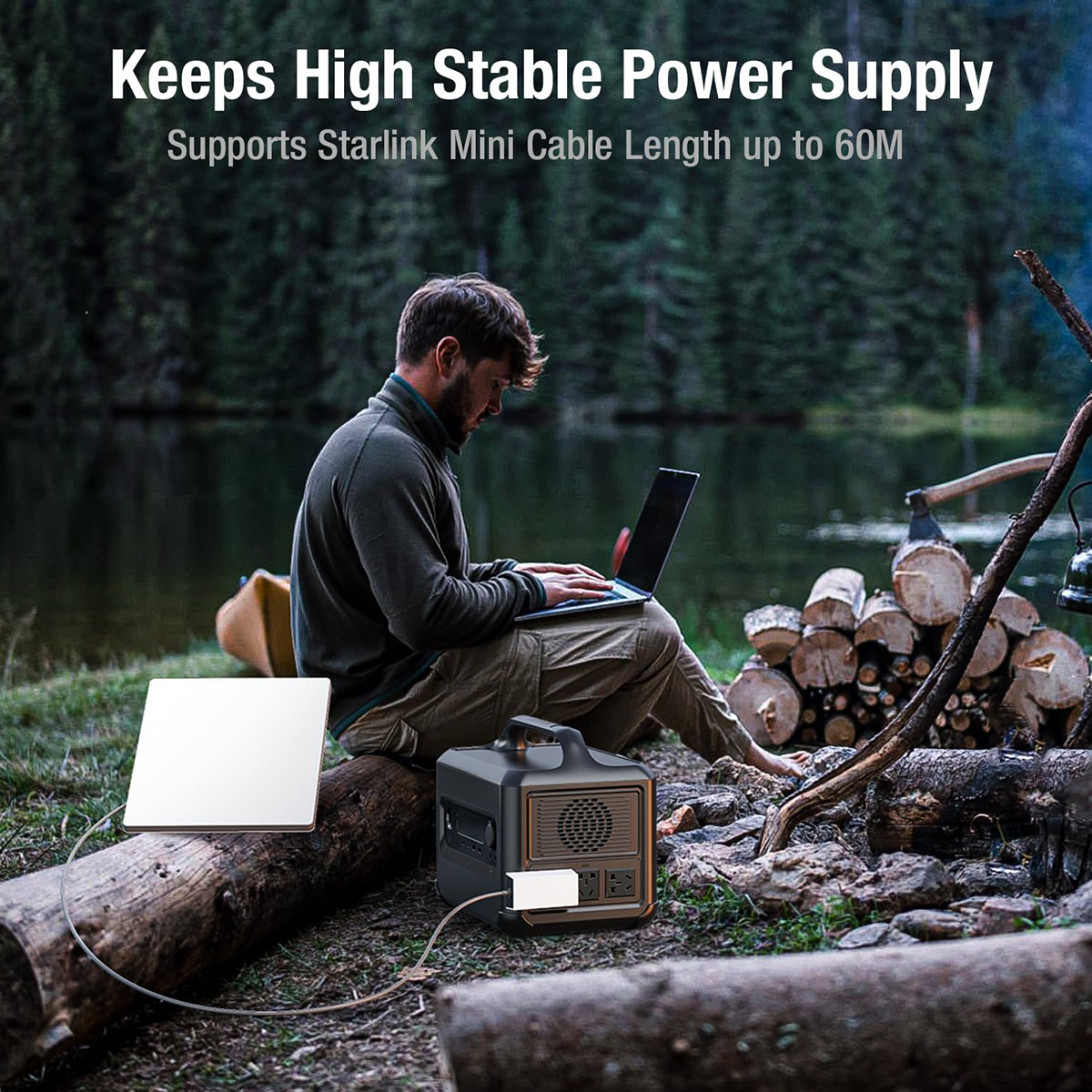 60W AC to DC Power Supply Adapter for Starlink Mini