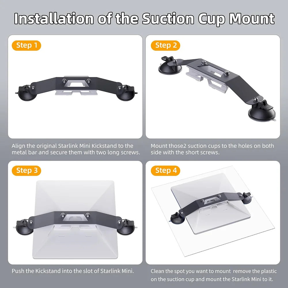 Starlink Mini Suction Mount for Windows & Sunroofs