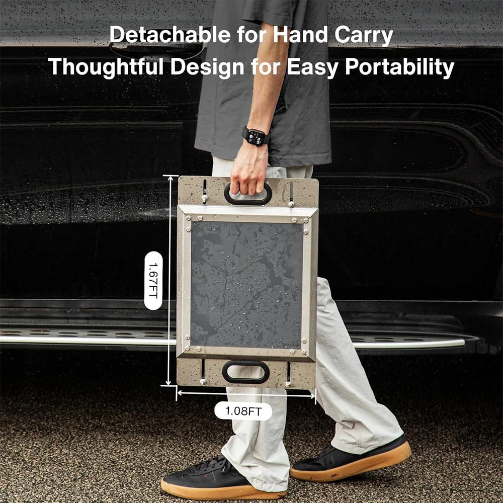 Starlink Mini T-Slot Roof Rack Mount with Stainless Steel Frame & PC Shell Cover