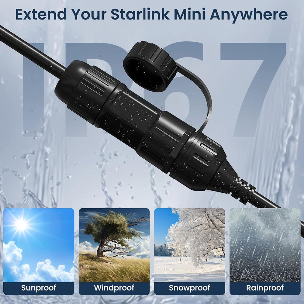 Waterproof USB-C Adapter for Starlink Mini - Fits All USB-C Cables