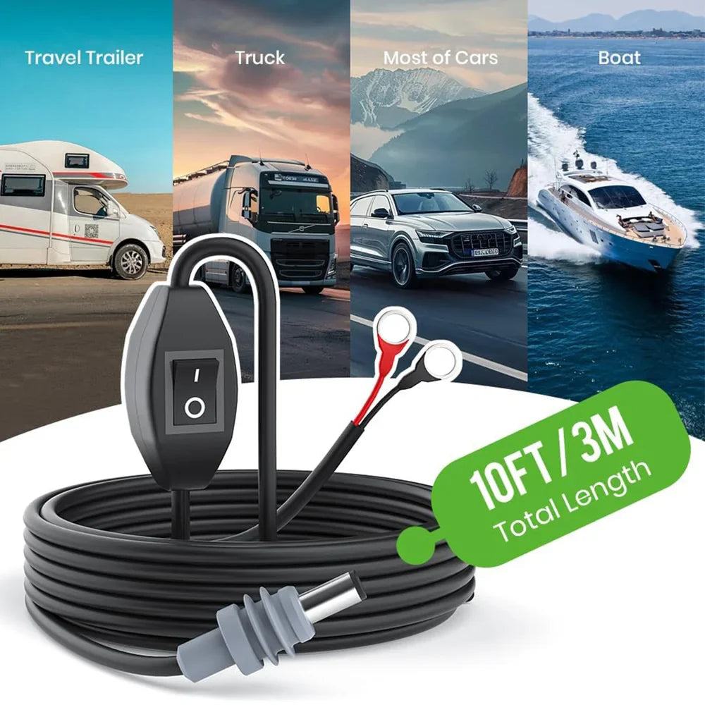 3M/10FT O-Ring DC Charging Cable with Switch (CB8) for Starlink Mini