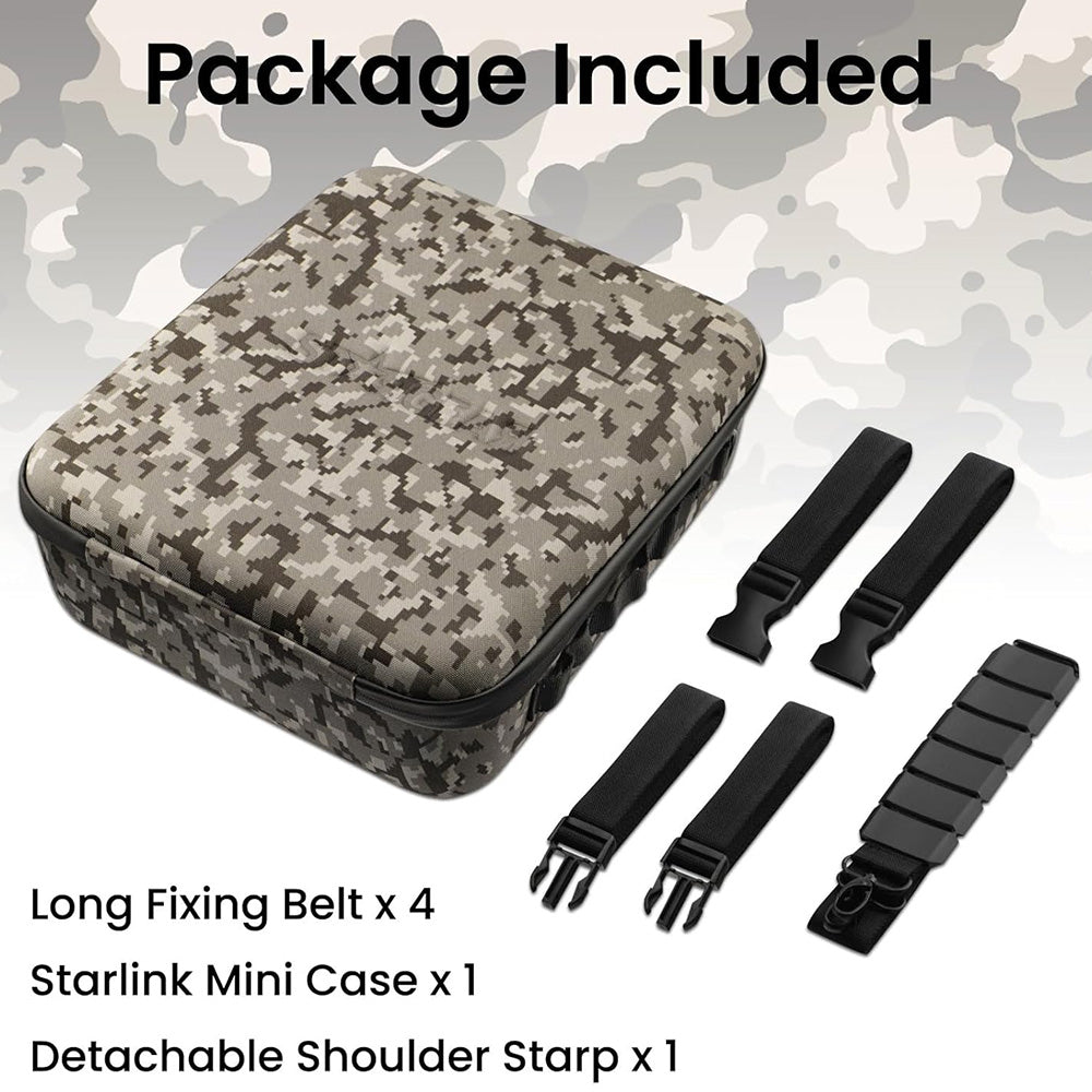 Waterproof Travel Case with Dual Power Source Storage for Starlink Mini & Accessories