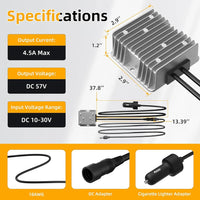 12V/24V to 57V Car Charger Step Up Converter with Female Plug for Starlink Gen 3