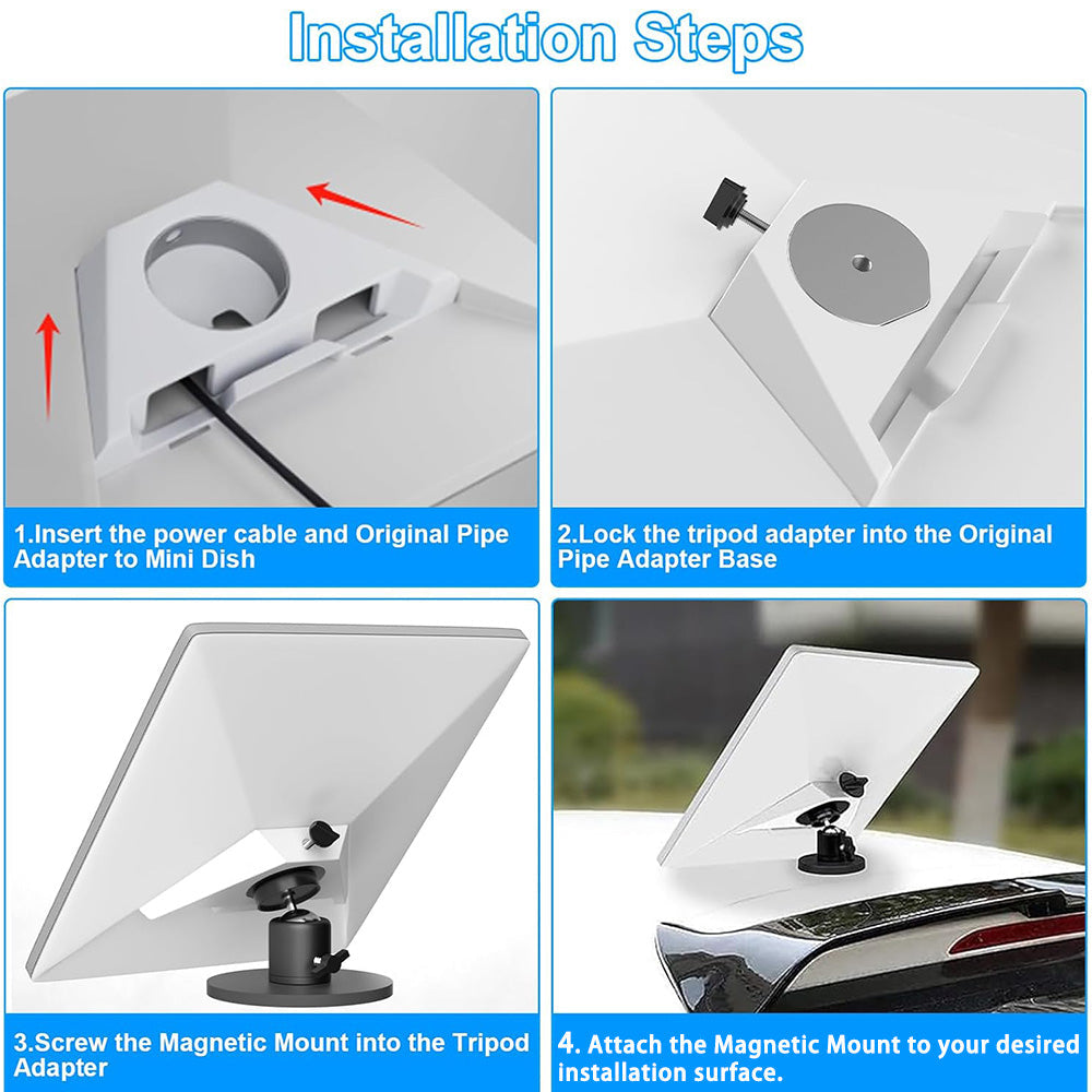 Adjustable Magnetic Car Mount for Starlink Mini