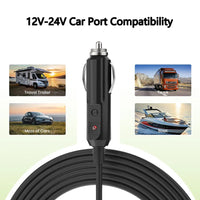 Car Charger to DC Cable with Switch for Starlink Mini (10ft/3M)