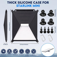 Starlink Mini Silicone Protective Case & 4-Cup Suction Mount Kit