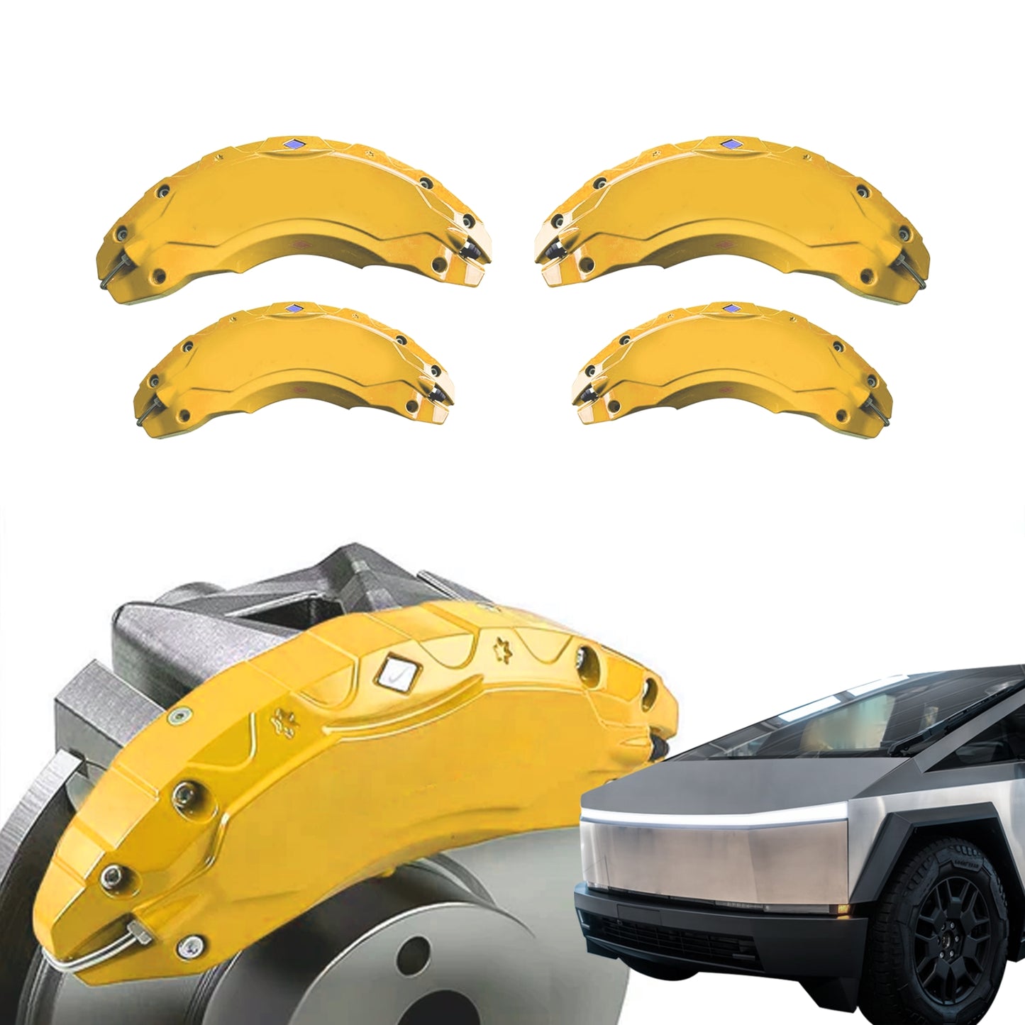CTmods® Red/Yellow Brake Caliper Covers Wheel Accessories For Tesla Cybertruck