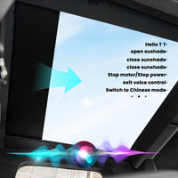 Parasol eléctrico con control por voz para el techo de cristal del Tesla Cybertruck