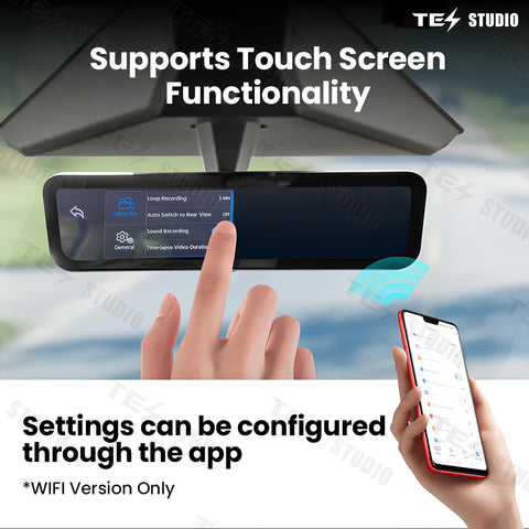 S92 Streaming Rearview Mirror Recorder For Tesla Cybertruck