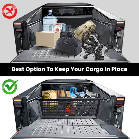 Truck Bed Divider for Cybertruck Accessories Cargo Divider Aluminum Molle Panels Enhanced Cargo Storage