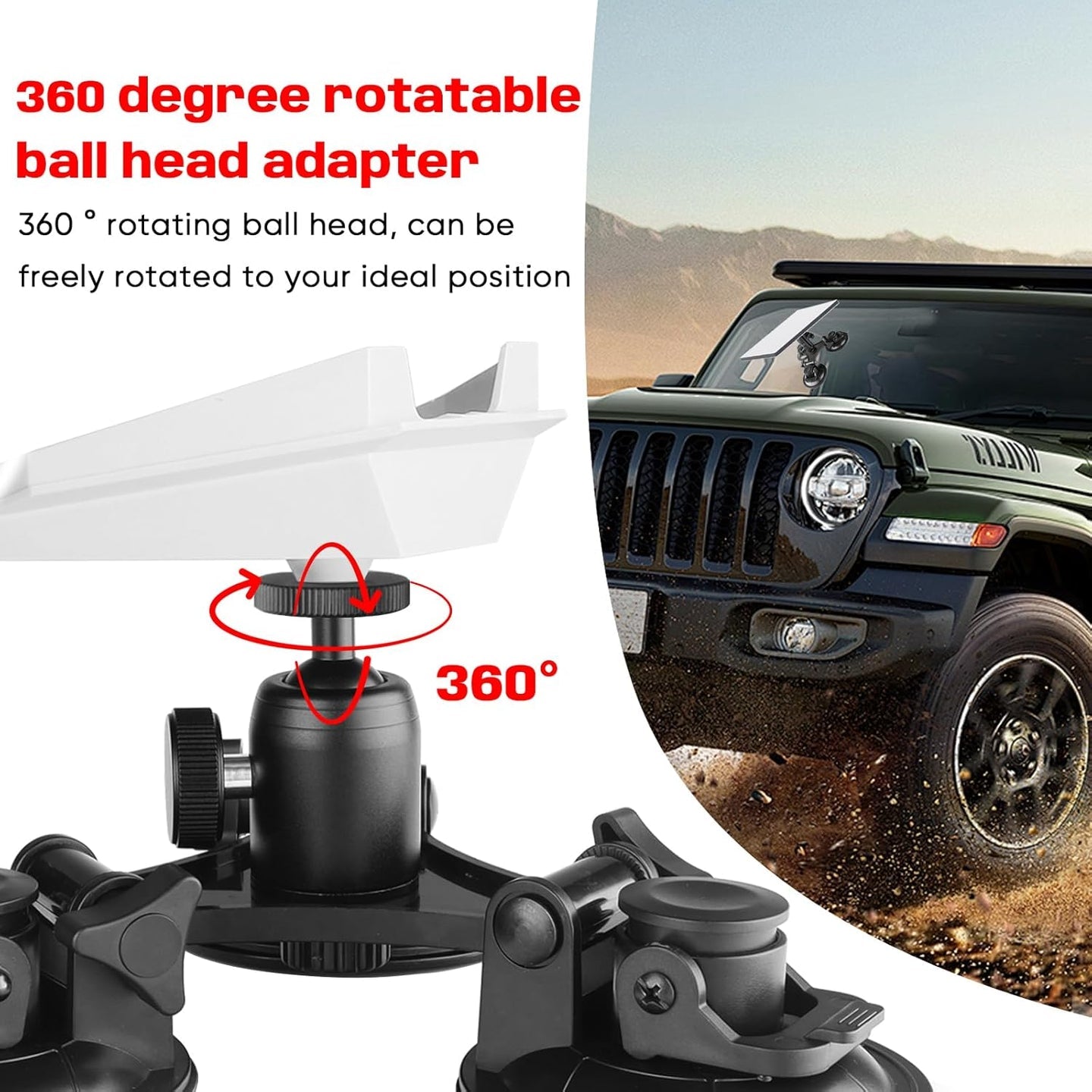 Soporte de ventosa triangular Starlink Mini para techo con ajuste horizontal de 360° apto para instalación en superficies lisas como techos/techos corredizos/vehículos recreativos/ventanas