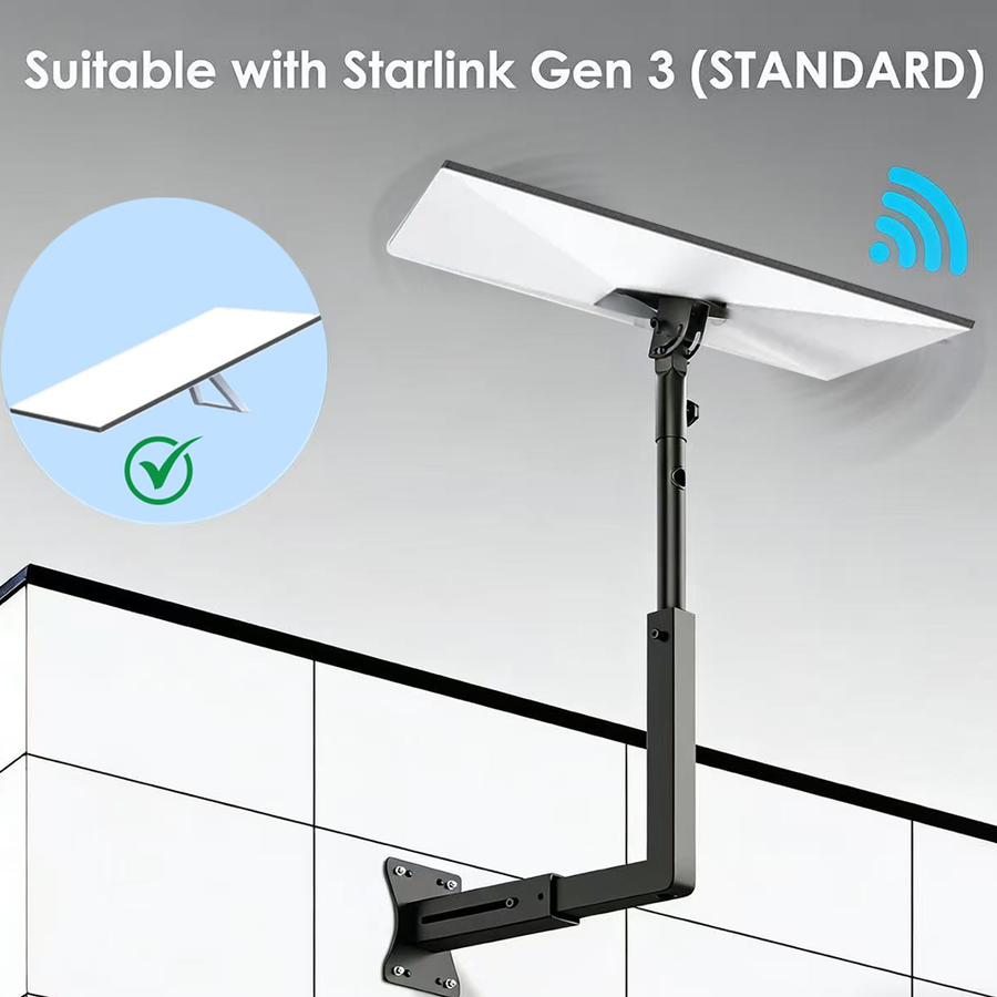 Starlink Gen 3 Eave Wall Mount Adjustable Angle Bracket