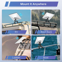 Starlink Mini vehicle mount for RV, roof rack, ladder and boat rail installations