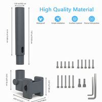 Starlink Mini RV Ladder Mount, Adjustable Aluminum Pole Mount Kit