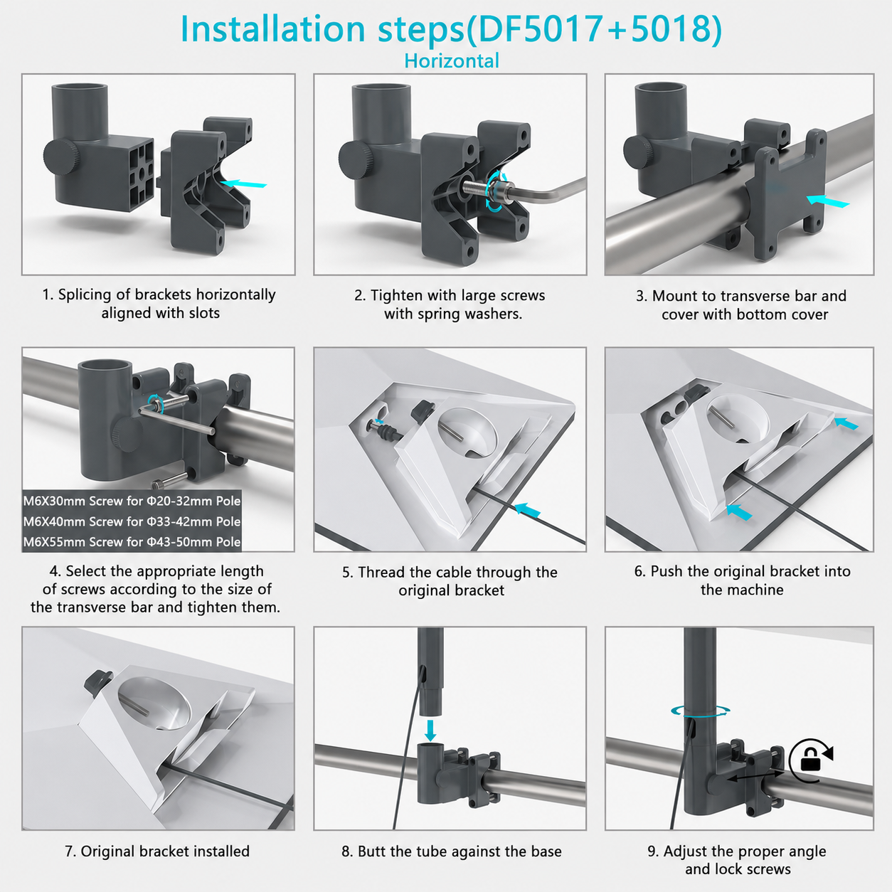 Starlink Mini RV Ladder Mount, Adjustable Aluminum Pole Mount Kit