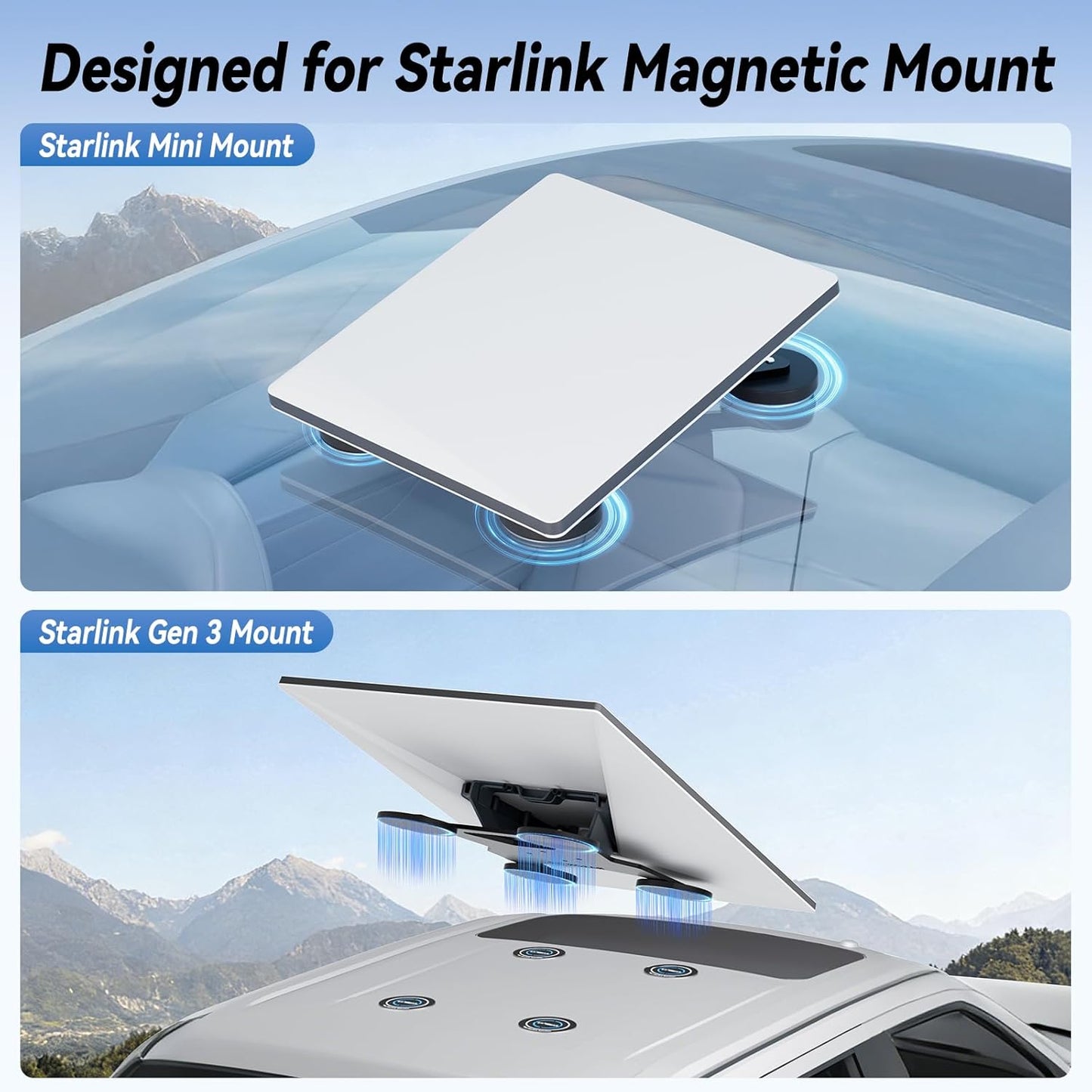 Magnetic Mounting Plates for Starlink Mini & Starlink Gen 3