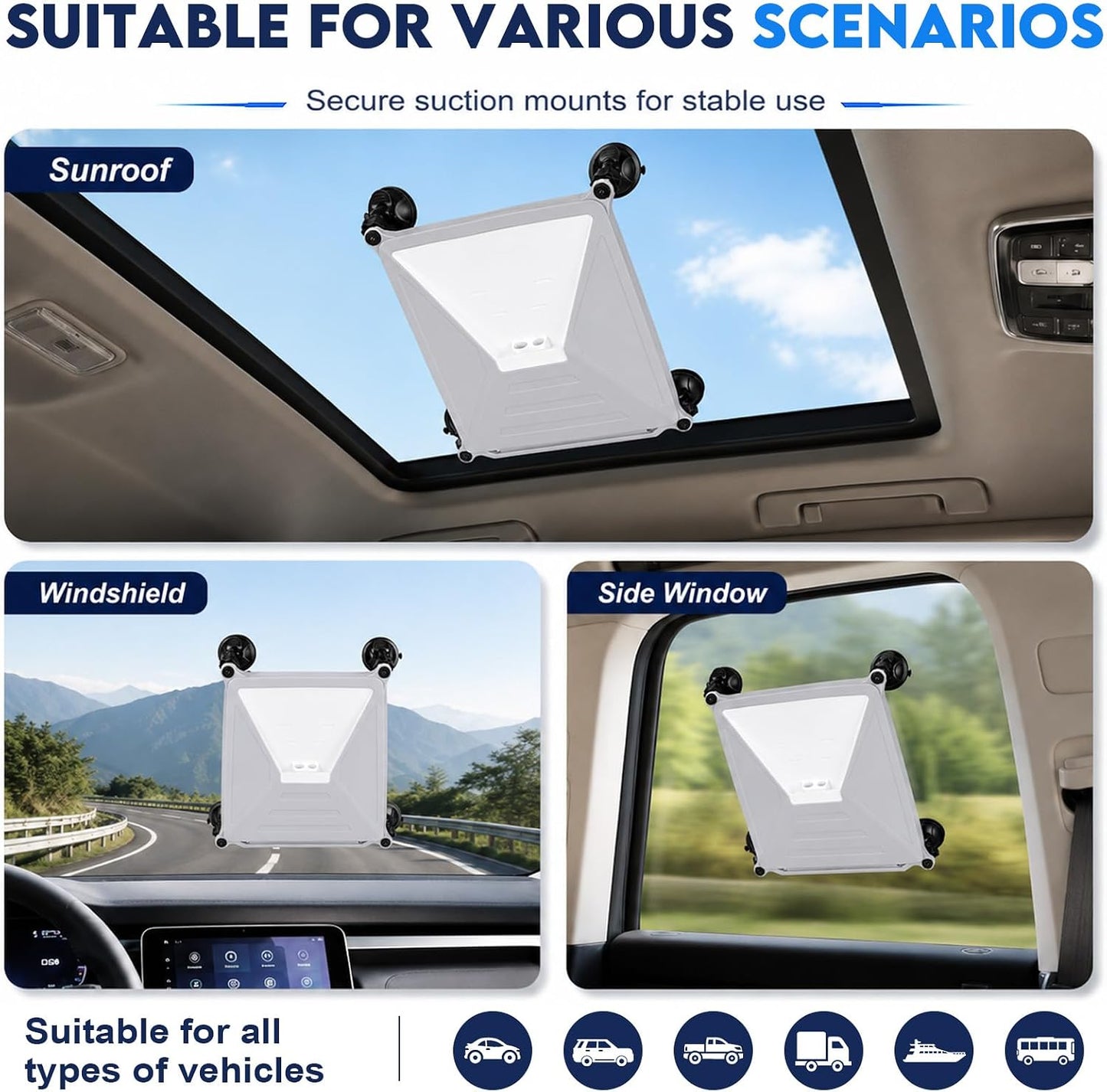 Starlink Mini Silicone Protective Case & 4-Cup Suction Mount Kit