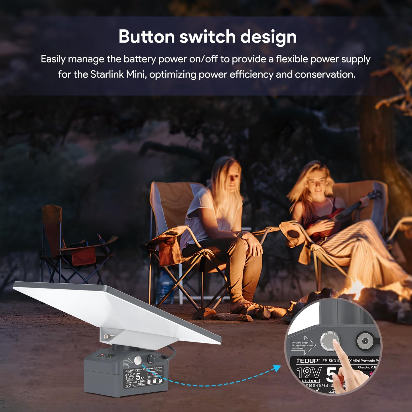 Starlink Mini Expandable Battery Pack – 29700mAh Portable Power Bank with Parallel Battery Connection for Outdoor & Off-Grid Use