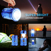 مصباح تخييم قابل للطي ومقاوم للماء لحالات الطوارئ الداخلية والمغامرات الخارجية