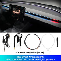 BSD Blind Spot Monitor Atmosphere Light System For Tesla Model 3/Y/3 Highland/Y Juniper
