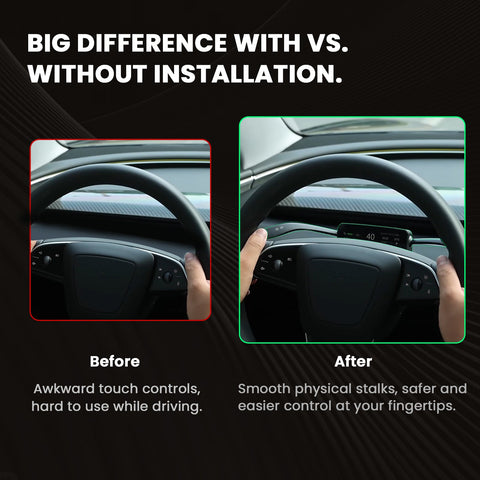 Turn Signal & Gear Shift Stalk With Mini Display For Tesla Model 3 Highland / Y Juniper