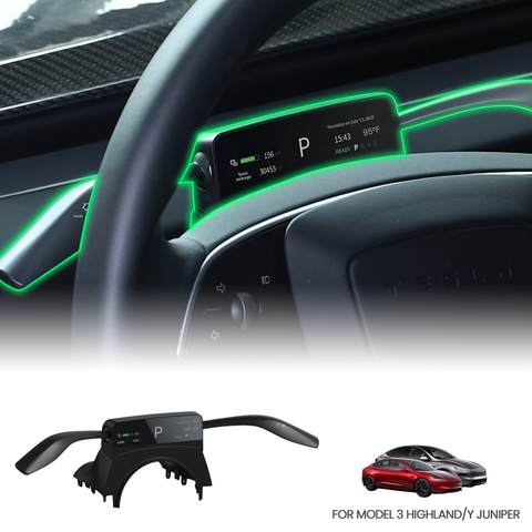 Turn Signal & Gear Shift Stalk With Mini Display For Tesla Model 3 Highland / Y Juniper