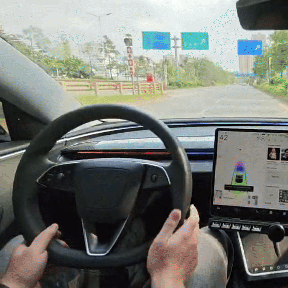 BSD 2.0 Blind Spot Warning System For Tesla Model 3 Highland / Y Juniper/Cybertruck Ambient Lighting