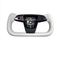 2025 2026 ctmods Model 3 Highland / Y juniper Premium Nappa Leather Yoke Steering Wheel V2