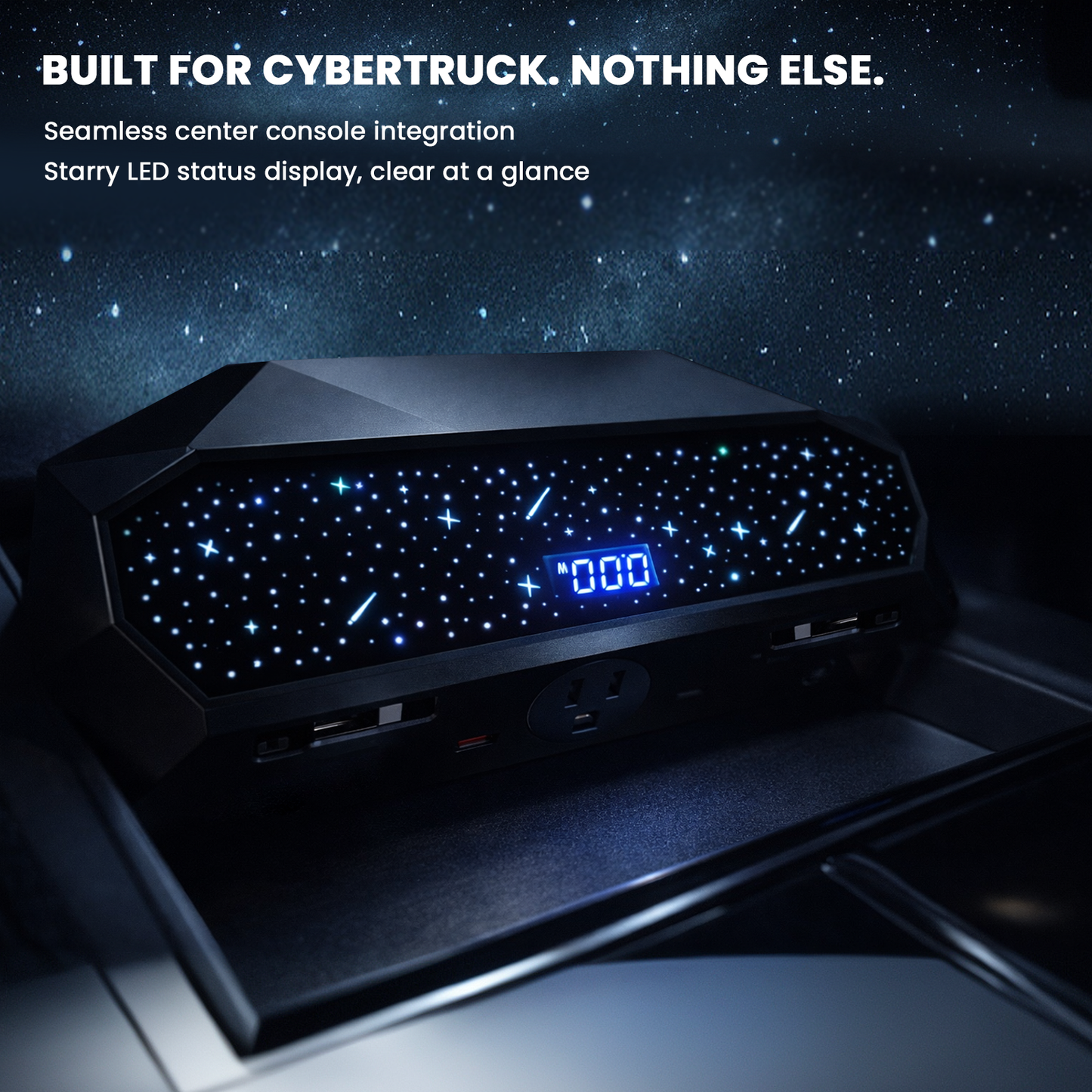 110V AC Ctmods®가 장착된 Tesla Cybertruck 도킹 서랍 블레이드 