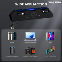 Tesla Cybertruck Center Console Charger Hub with 110V AC Outlet, USB Ports & 30W PD Fast Charging