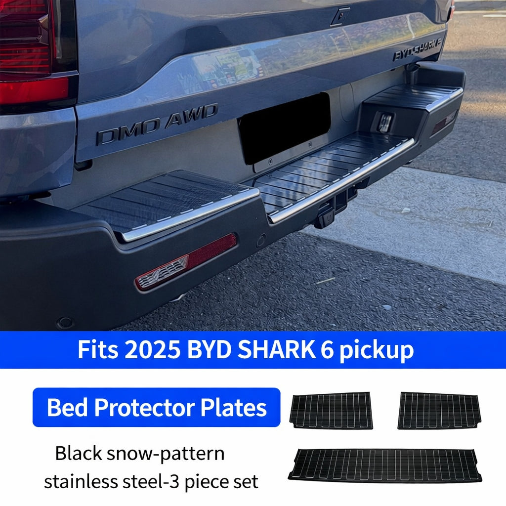 BYD Shark 6 Stainless Steel Rear Bumper Protector - Trunk Sill Guard Plate