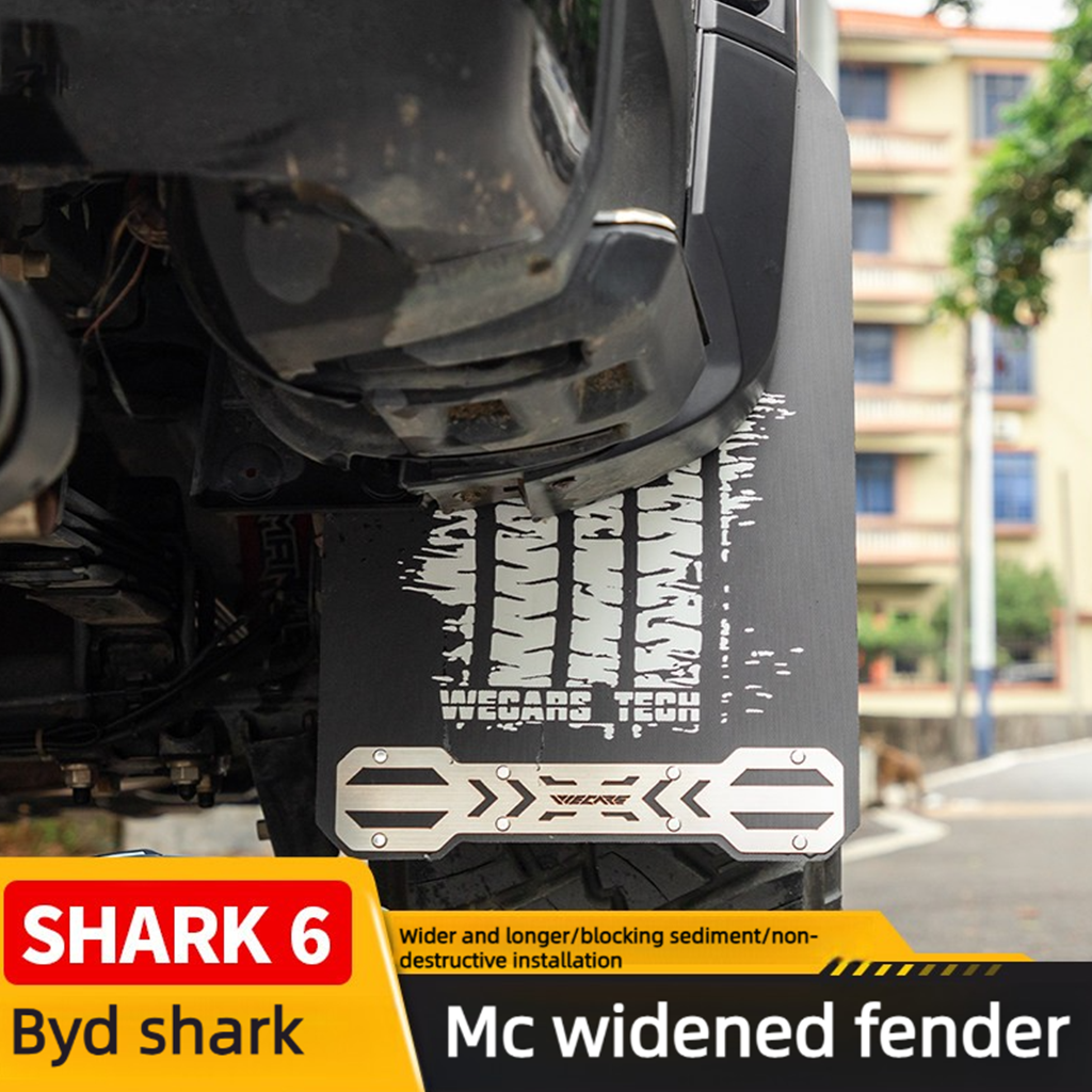 BYD Shark 6 Mud Flaps - Widened MC Style 4-Piece Splash Guards Set