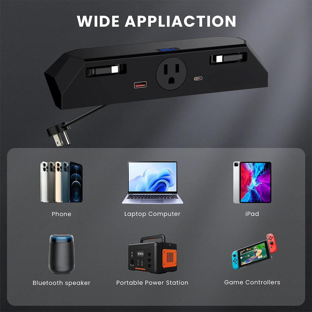 110V AC Ctmods®가 장착된 Tesla Cybertruck 도킹 서랍 블레이드 