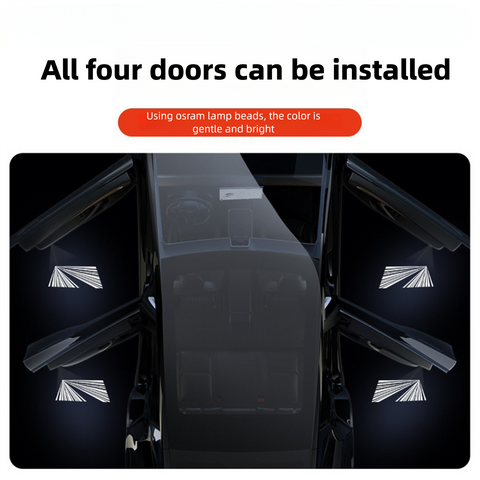 2025 2026 Let Your Tesla Greet You in Style-Smart Welcome Door Light for Model 3/Y/Cybertruck