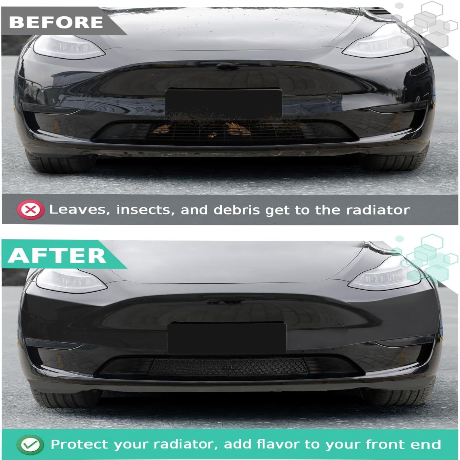 ABS Front Grill Mesh Insert For model Y Juniper 2025 Insect Protection Accessories