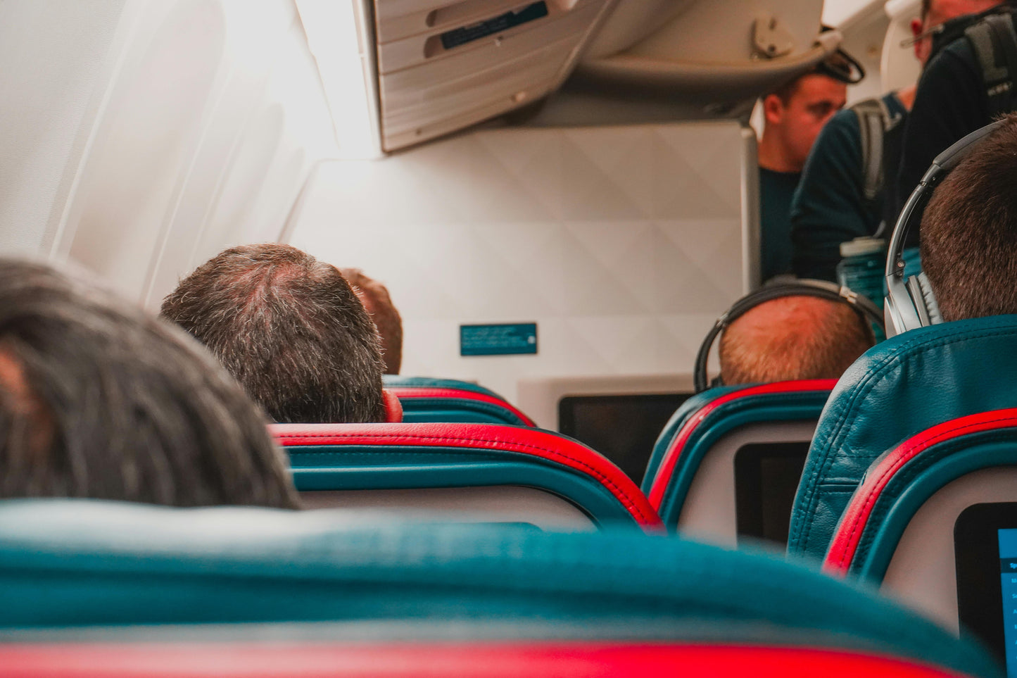 Long-haul airplane flight - perfect use case for Air Comfort Travel Cushion