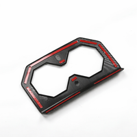 Cybertruck Accessories Rear Seat Cup Holder Frame Trim Cover CTmods® (Carbon Fiber Pattern ABS)