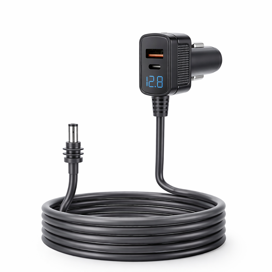 Starlink Mini 3-in-1 Car Power Cable with Display - 12-24V, 5A
