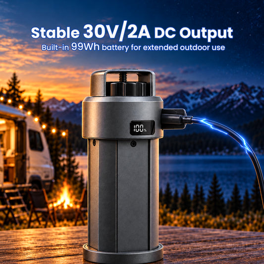 Starlink Mini Foldable Battery Tripod With Digital Display — Up to 4 Hours · 99Wh