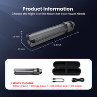 Starlink Mini Foldable Battery Tripod With Digital Display — Up to 4 Hours · 99Wh