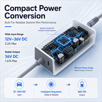 Starlink Mini 60W Replacement AC Power Adapter with 15W USB-C Output - 30V 2A