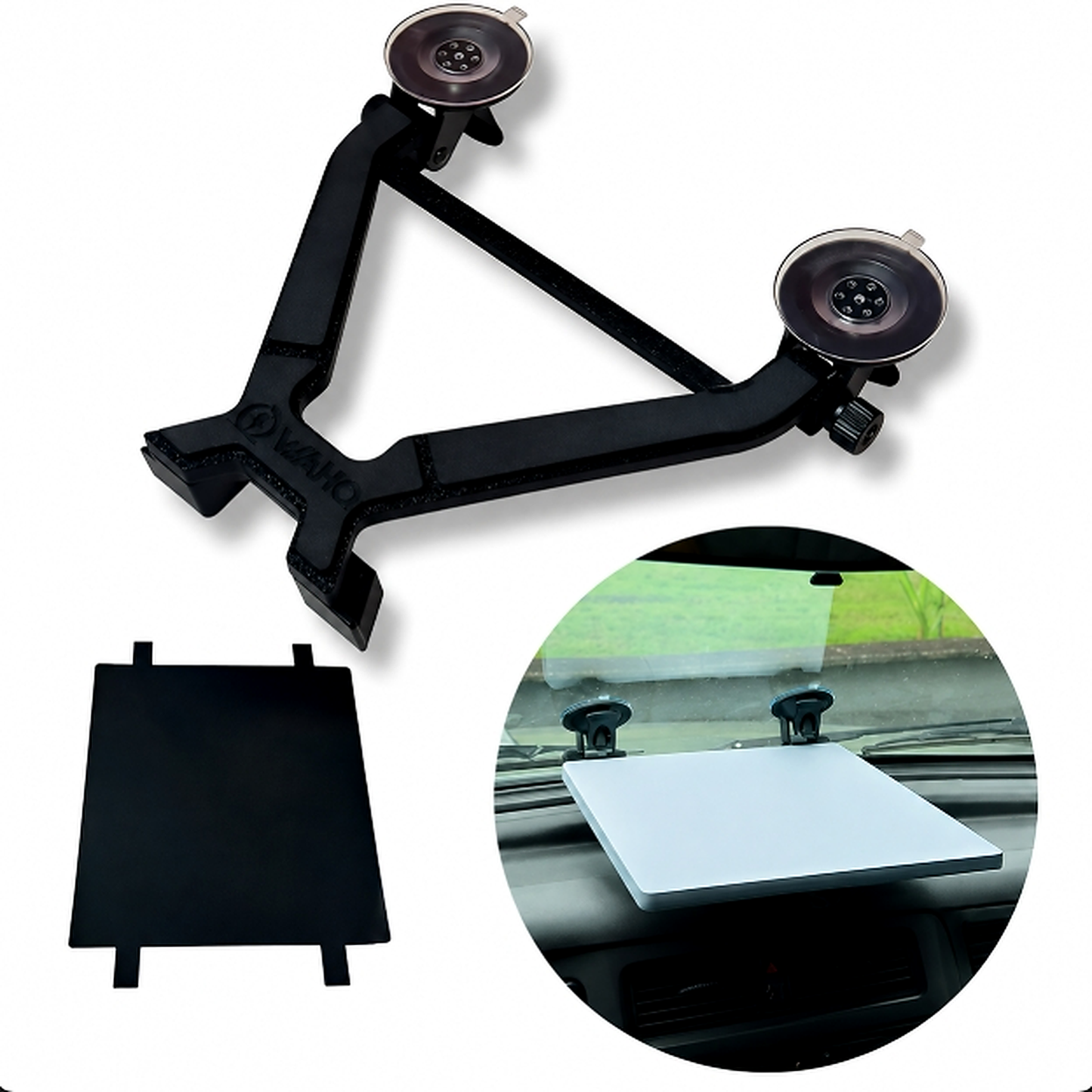 Starlink Mini Windshield Suction Cup Mount Base with Crossbar and Black Anti-Glare Cloth