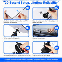 Step-by-step installation guide for Starlink Mini suction cup dashboard mount