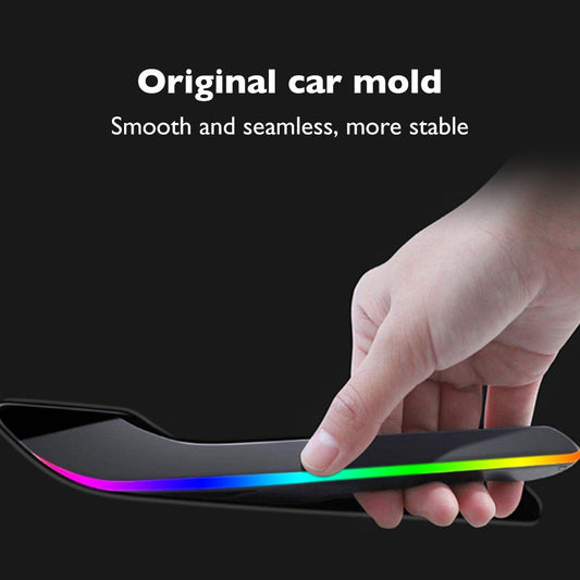 مقابض أبواب تسلا موديل 3/Y RGB LED — تبرز تلقائيًا، تعمل باللمس المتعدد | تناسب موديل 3 و موديل Y وهايلاند HM3 وجونيبر 2021 وما بعده