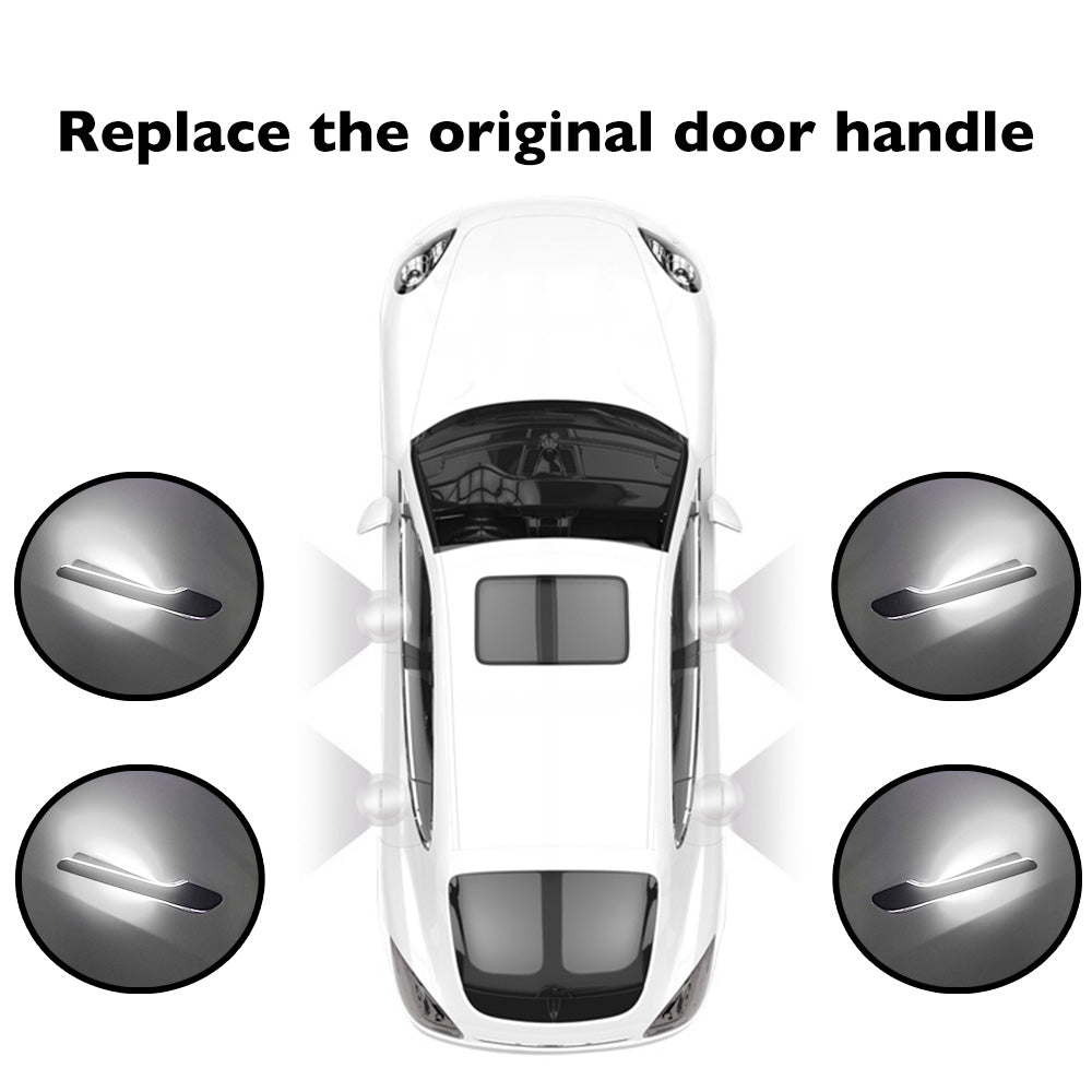 Tesla door handle RGB LED color modes red green blue white purple yellow