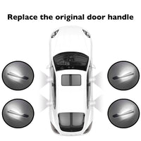 Tesla door handle RGB LED color modes red green blue white purple yellow