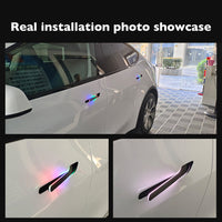 Tesla Model Y door handle LED strip glow night parking scene