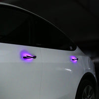 Tesla door handle turn signal hazard warning LED sync safety feature