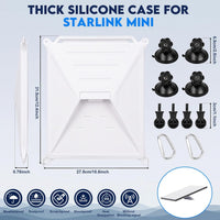 Starlink Mini Silicone Protective Case & 4-Cup Suction Mount Kit